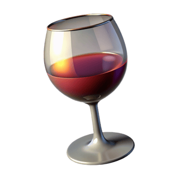 wonderful rustic Glass of Wine Side Lighting Isolated Element detailed png