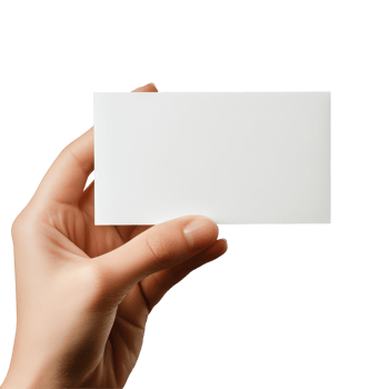 A hand holding a blank card against a transparent background for versatile use in marketing or personal messages, Hand Holding Blank Card transparent background png