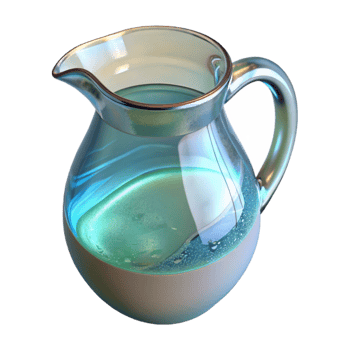 beautiful classic Glass Pitcher of Water Cutout with Transparent Background high quality png
