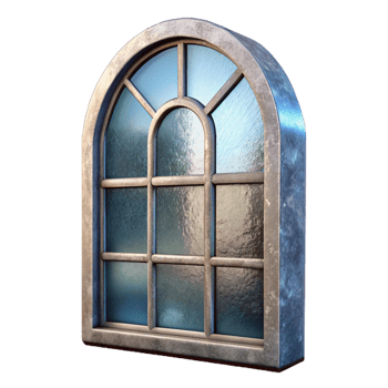 elegant rustic Glass Window Pane Frosted Effect Cutout original png