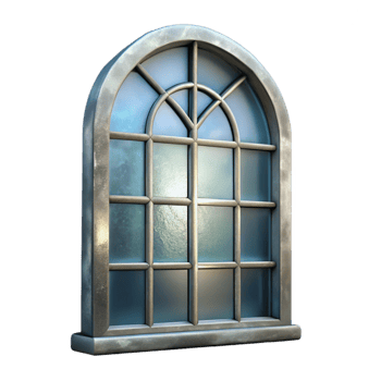 dramatic rustic Glass Window Pane Frosted Effect Cutout 4K png