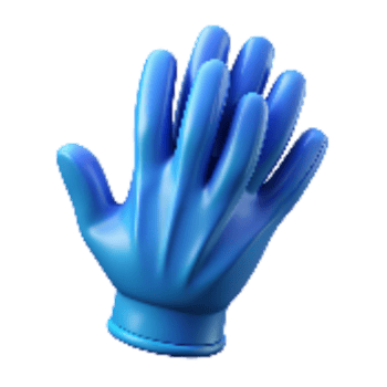 serene traditional Gloves Nitrile Blue Disposable Cutout high resolution png