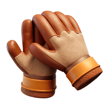 dramatic contemporary Gloves Warm Lining Transparent Background Cutout high resolution png