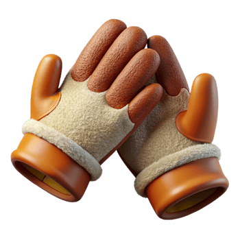 extraordinary rustic Gloves Warm Lining Transparent Background Cutout 4K png