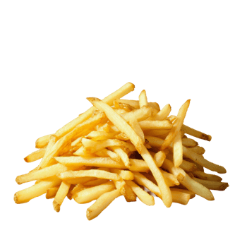 A delicious small heap of goldenbrown French fries served on a plain background ready to be enjoyed at any time, Small heap of french fries png