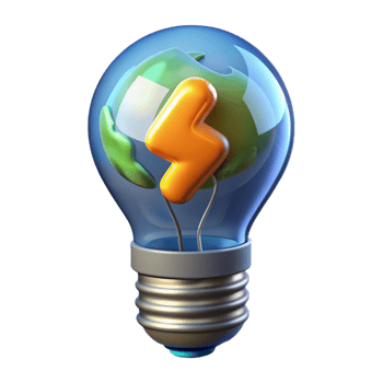 dramatic creative Glowing Light Bulb Energy Efficient Cutout premium png