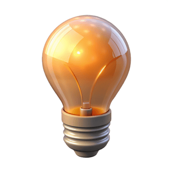 stunning traditional Glowing Light Bulb Front View Transparent Background premium png