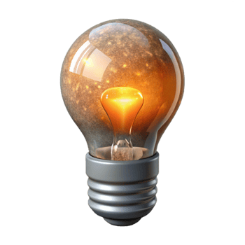 magnificent modern Glowing Light Bulb Front View Transparent Background original png