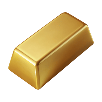 wonderful rustic Gold Bar Icon Isolated on Transparent Background exclusive png
