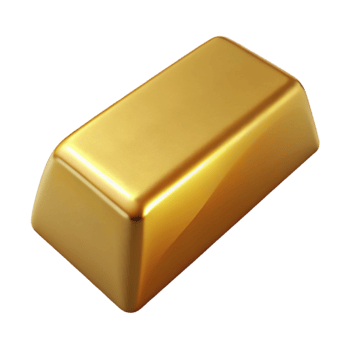 vibrant minimalist Gold Bar Financial Asset Transparent Background professional png