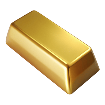 impressive creative Gold Bar Cutout with Shiny Surface Transparent Background original png