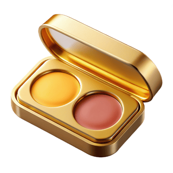 dramatic traditional Golden Eyeshadow Palette Closed Transparent detailed png
