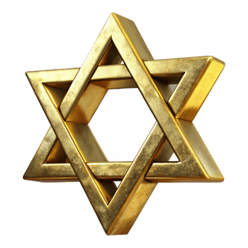 impressive artistic Golden Star of David Hanukkah Cutout authentic png