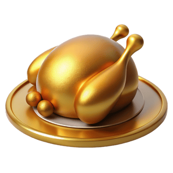 stunning rustic Golden Thanksgiving Turkey Isolated on Platter premium png