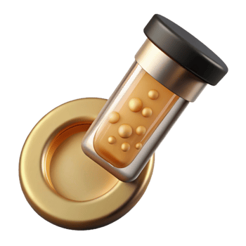 extraordinary traditional Gold Microscope Slide with Sample Transparent Background exclusive png