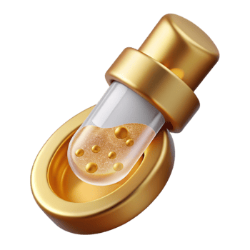magnificent minimalist Gold Microscope Slide with Sample Transparent Background original png