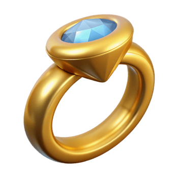 vibrant minimalist Gold Ring Diamond Detail Isolated Element high quality png