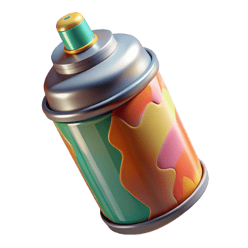 extraordinary minimalist Graffiti Art Spray Paint Can Cutout professional png