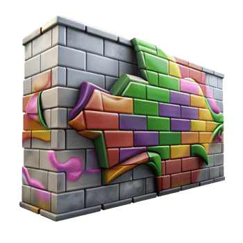 stunning minimalist Graffiti Wall Abstract Art Isolated high quality png
