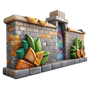 extraordinary creative Graffiti Wall Urban Art Cutout detailed png