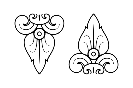 Set of retro vintage graphic design elements for frame, labels, logo art symbols and ornamental on black colour. vector