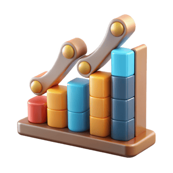 vibrant traditional Graph Chart with Upward Trend Transparent Background authentic png