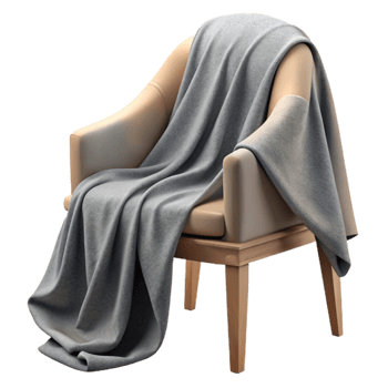 magnificent traditional Gray Blanket Draped Over Chair Transparent premium png