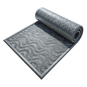 dramatic abstract Gray Carpet with Abstract Design Isolated 4K png