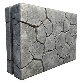 elegant modern Gray Concrete Wall with Graffiti Art Isolated detailed png