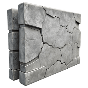 vibrant modern Gray Concrete Wall with Graffiti Art Isolated premium png