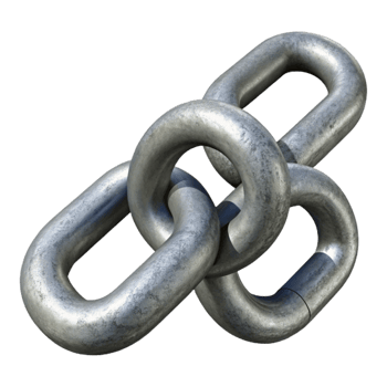 wonderful vintage Gray Metal Chain Links Connected Together Isolated high quality png