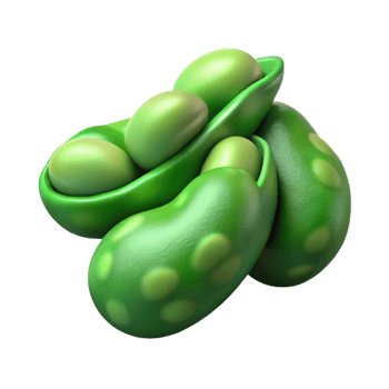 dramatic abstract Green Beans Isolated detailed png