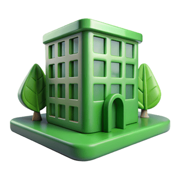 beautiful modern Green Building Leed Certified Cutout original png