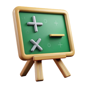 dramatic artistic Green Chalkboard with Math Equations Cutout detailed png