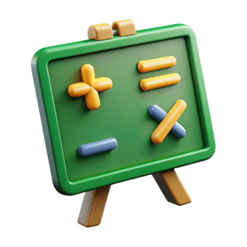 extraordinary creative Green Chalkboard with Math Equations Cutout professional png
