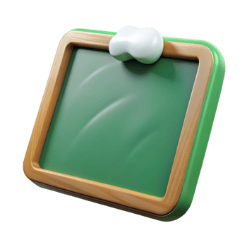 beautiful rustic Green Chalkboard with White Text Isolated premium png