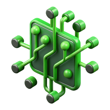 dramatic modern Green Circuit Lines on Dark Background Cutout high quality png