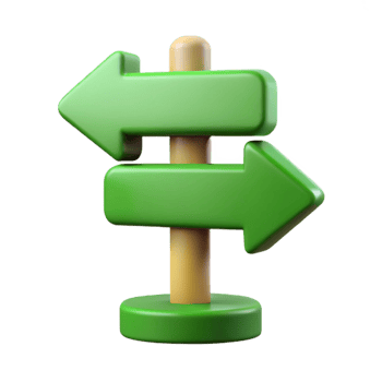 stunning artistic Green Directional Sign for Conference Venue Isolated high resolution png