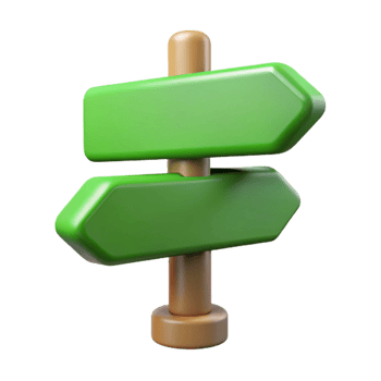 serene rustic Green Directional Sign for Conference Venue Isolated original png