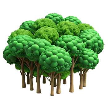 magnificent contemporary Green Forest Canopy Dense Foliage Aerial View Isolated high quality png