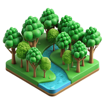 impressive creative Green Forest Canopy with Sunlight Filtering Through Cutout high resolution png