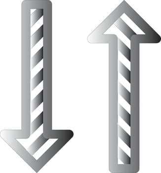 Upward And Downward Arrows Highlighting Direction and Contrast in Motion vector