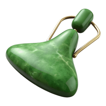 extraordinary abstract Green Jade Gua Sha Tool Angled View Cutout genuine png