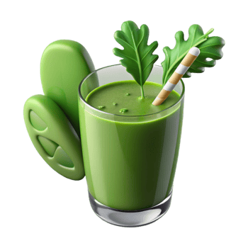 vibrant vintage Green Juice Glass Fresh Spinach Kale Blend Cutout high resolution png
