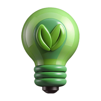 magnificent vintage Green Lightbulb Icon Energy Saving Isolated Element detailed png