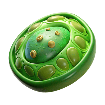 elegant minimalist Green Plant Cell Microscopic View Transparent Background professional png