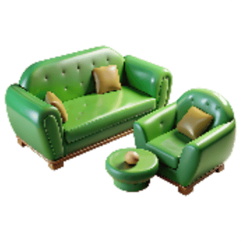 magnificent traditional Green Room Sofa and Chairs Cutout authentic png