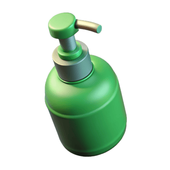 beautiful contemporary Green Shampoo Bottle with Pump Dispenser Cutout 4K png