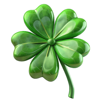wonderful contemporary Green Shamrock Four Leaf Clover Transparent Background premium png