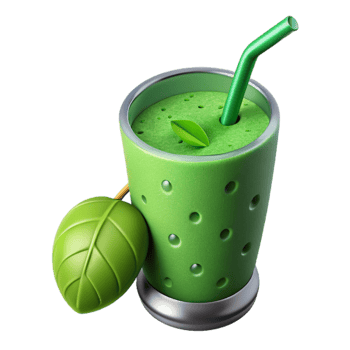 dramatic contemporary Green Smoothie with Spinach Isolated Element high resolution png